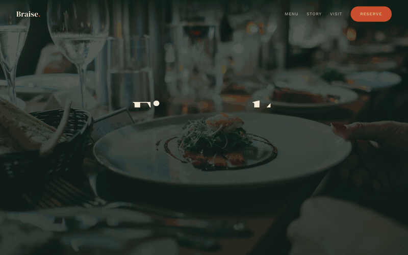 Braise — Restaurant Template — live demo preview