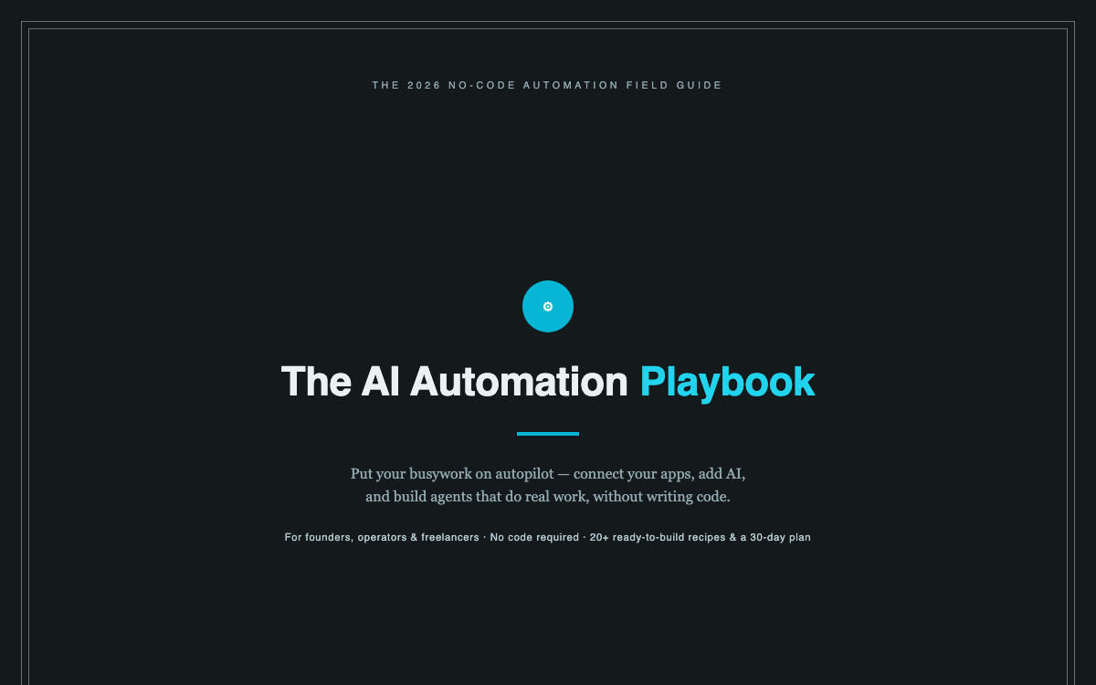 The AI Automation Playbook — live demo preview