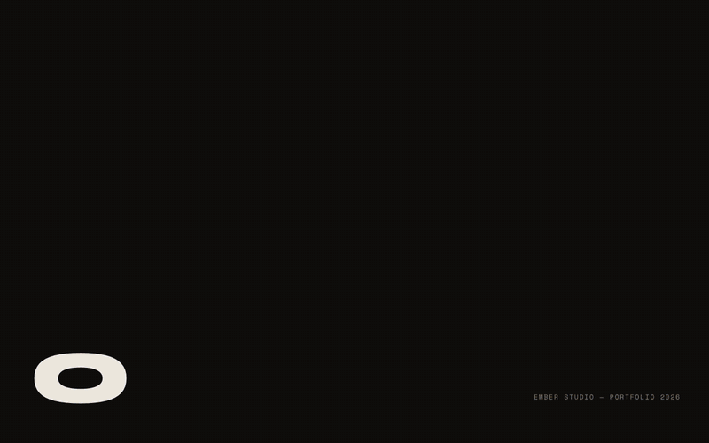 Ember — Studio Portfolio Template — live demo preview