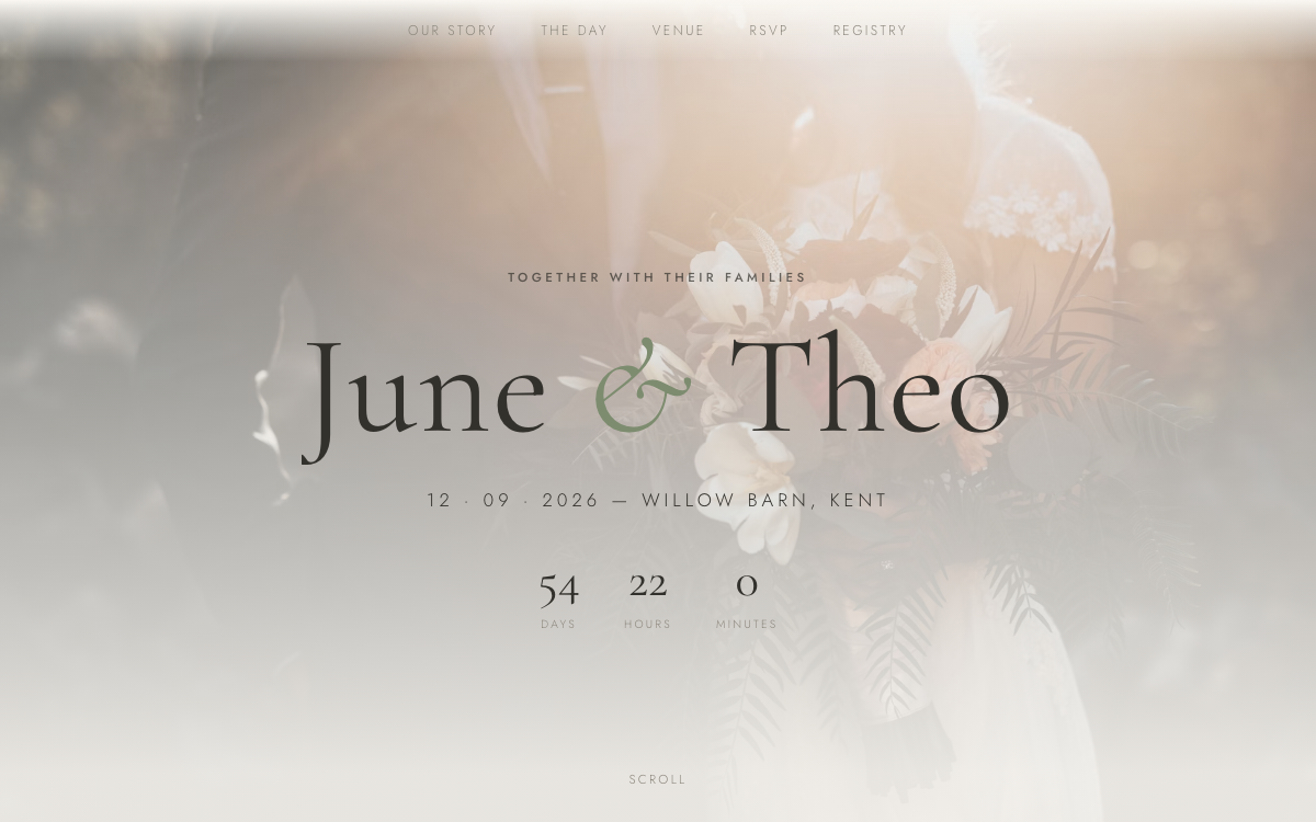 Evermore — Wedding Website Template — preview