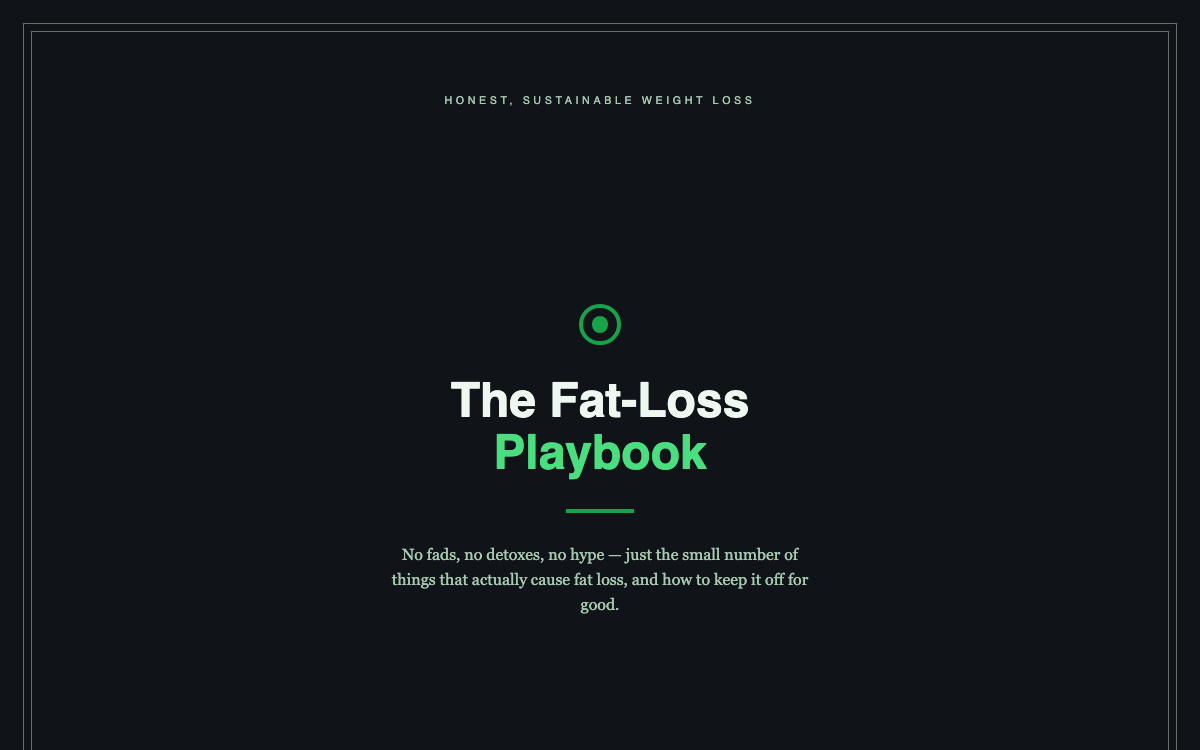Fat Loss That Lasts — live demo preview