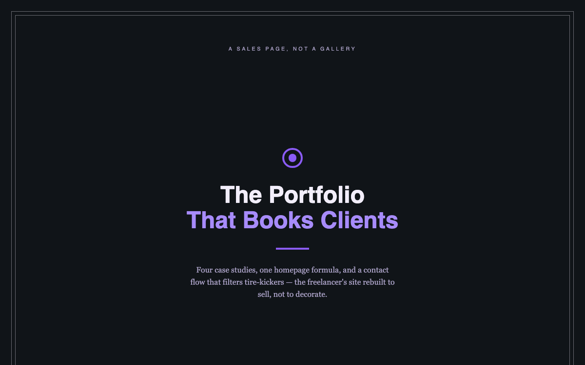 Portfolio to Clients — live demo preview