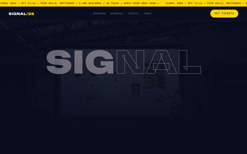 Signal — Event & Conference Template — live demo preview