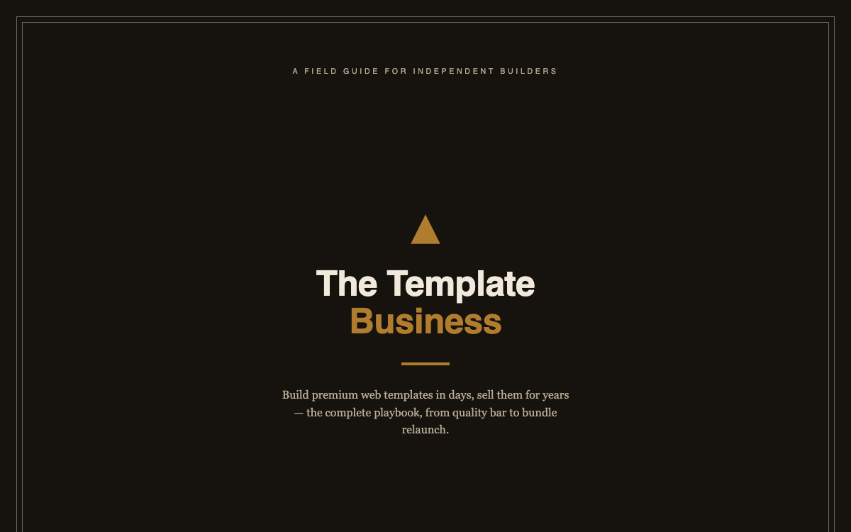 The Template Business — live demo preview