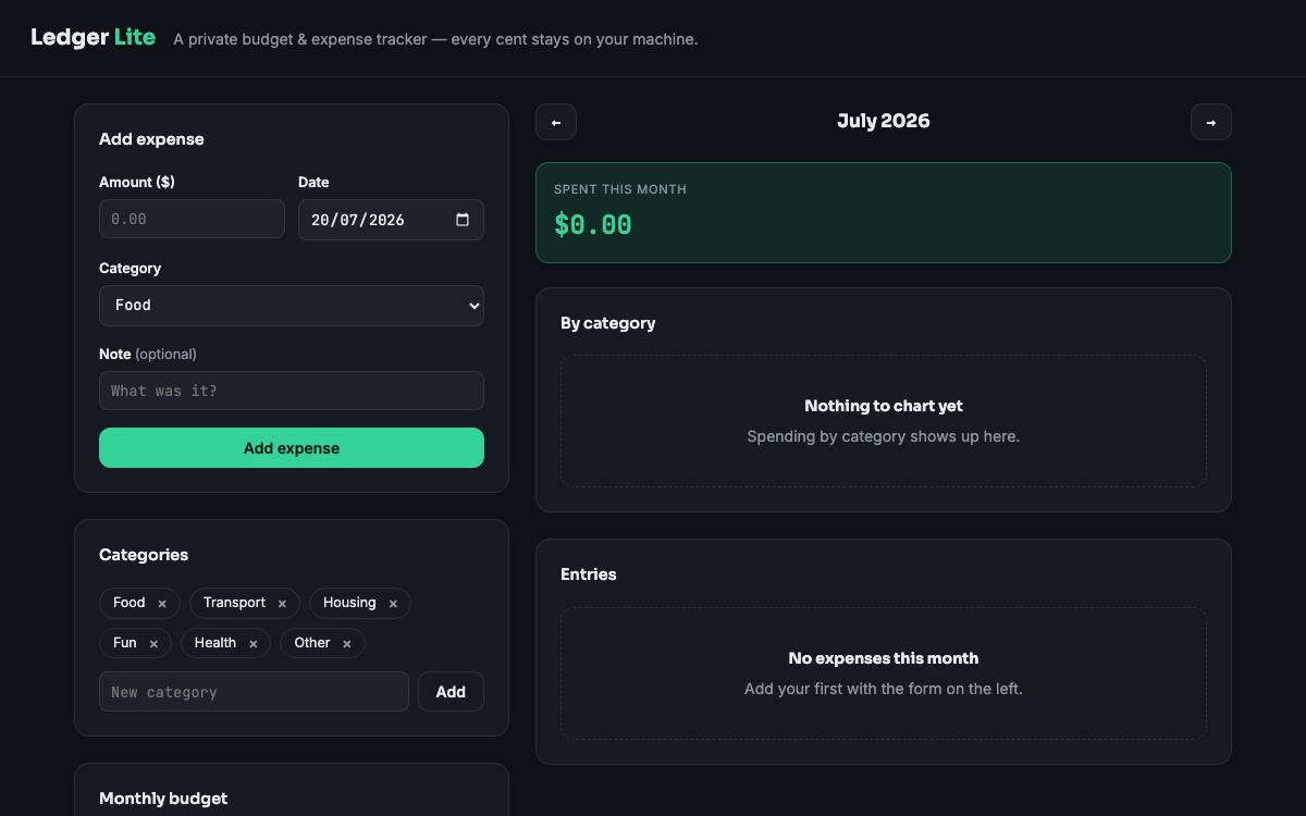 Ledger Lite — live demo preview